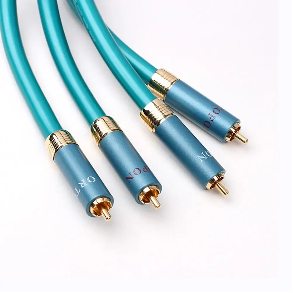 Hifi 8N OCC Ortofon RCA Cable Hi-end CD Amplifier Interconnect 2RCA to 2RCA Male Audio Cable  1M 2M 1.5M 3M