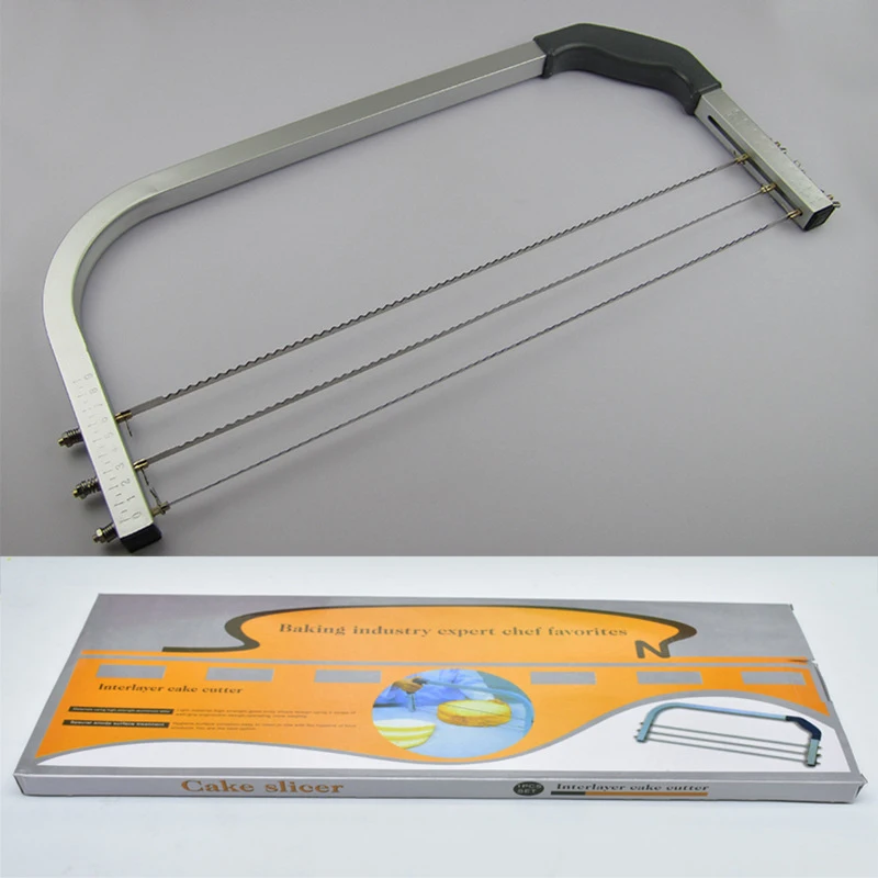 Big Size Three Line Stainless Steel Adjustable Cake Slicer Metal Cake Cut Tool Bread Pizza Cutting Machine Kitchen Bakeware Tool