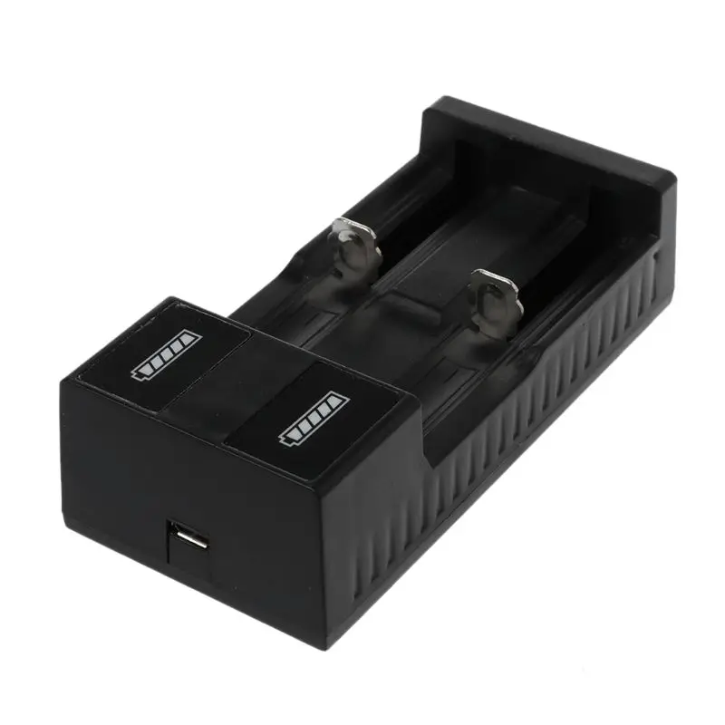 بطارية شاحن USB شحن 5V 1A قابلة للشحن 18650 26650 14500 10440 لى على بطاريات 2 فتحات المحمولة 28 تيرا بايت