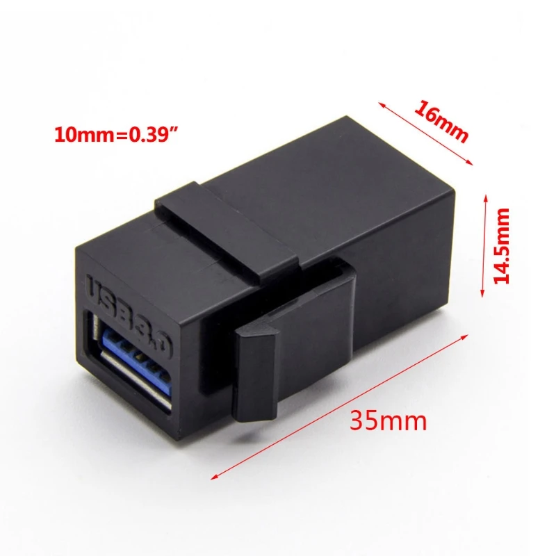 CPDD 2PCS USB 3,0 EINE Frau zu EINEM Weiblichen Verlängerung Keystone Jack Koppler Stecker Adapter Konverter – Detail 3