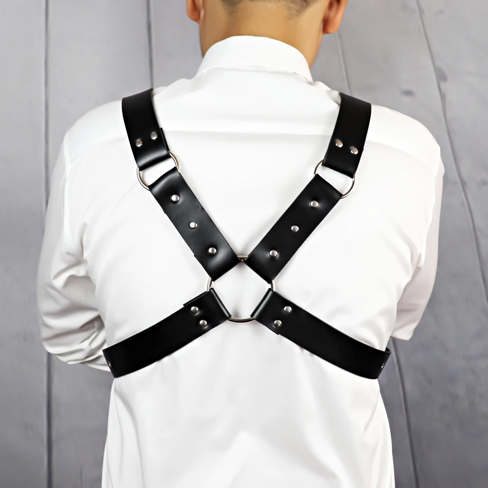 UYEE Men Harness Belts Body BDSM Bondage Gay Chest Body Cage Harness Strap Fetish Exotic Tops Rave Costume for Adults Gay