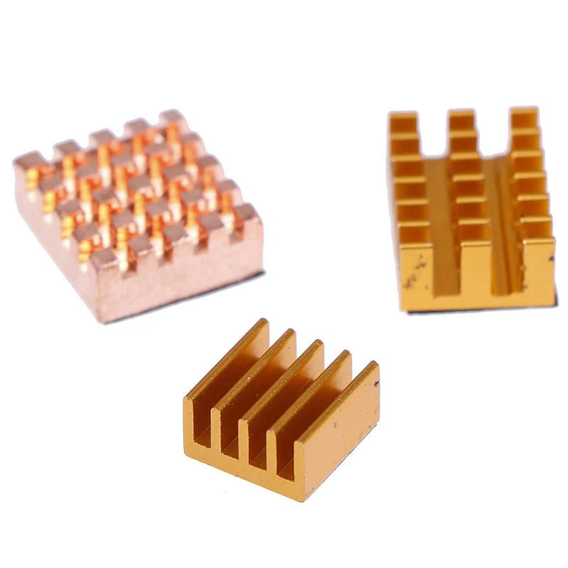 3pcs/set For Raspberry Pi 4B Copper Cooling Pad Heatsink Radiator Cooling Kit Cooler For Raspberry Pi 4 Model B Heat Sink