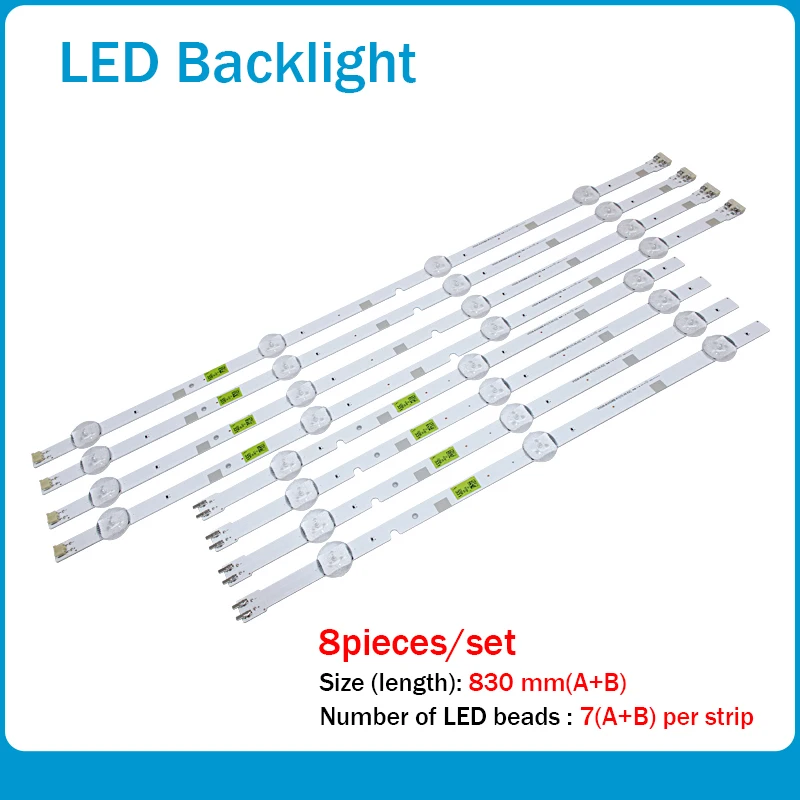 

New 1set=8pcs LED strip for Samsung UN43J5200 2015 SVS43 FCOM FHD V5DN-430SMA-R1 V5DN-430SMB-R1 BN96-37294A 37295A BN96-38878A