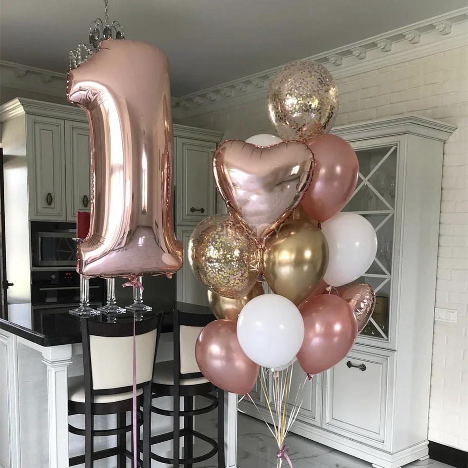 Kids 1st Birthday Decor Balloon Boy Girl Baby Shower Decor Balls Child ...