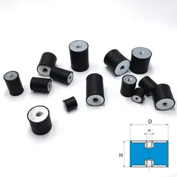 4Pcs M3 M4 M5 Female to Female Rubber Shock Absorbers Anti Vibration Isolator for Air Compressors Water Pump Welding Machine