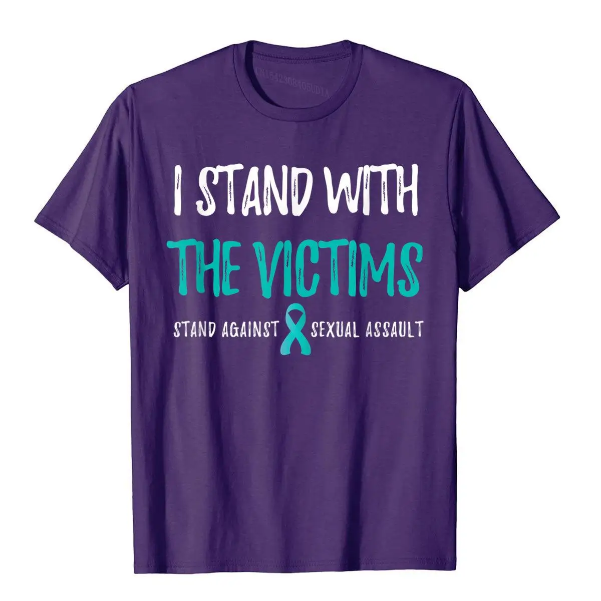 Sexual Assault Awareness T-Shirt I Stand With The Victims Top T-Shirts Company Normal Cotton Men Tops Tees Street