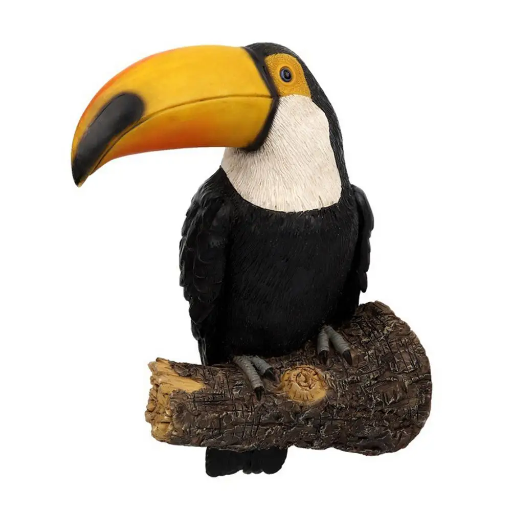 

Yellow Toucan Bird Decor Simulation Garden Hanging Resin Bird Crafts Ornaments Courtyard Garden Decoration