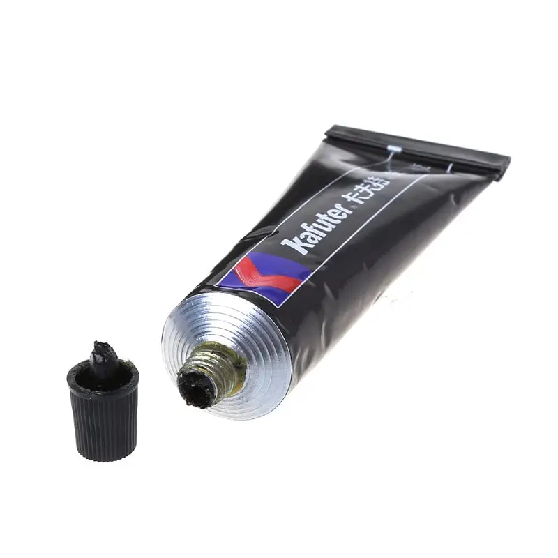 Pegamento reparación para motocicleta y coche, silicona, resistente agua, color negro, K-586
