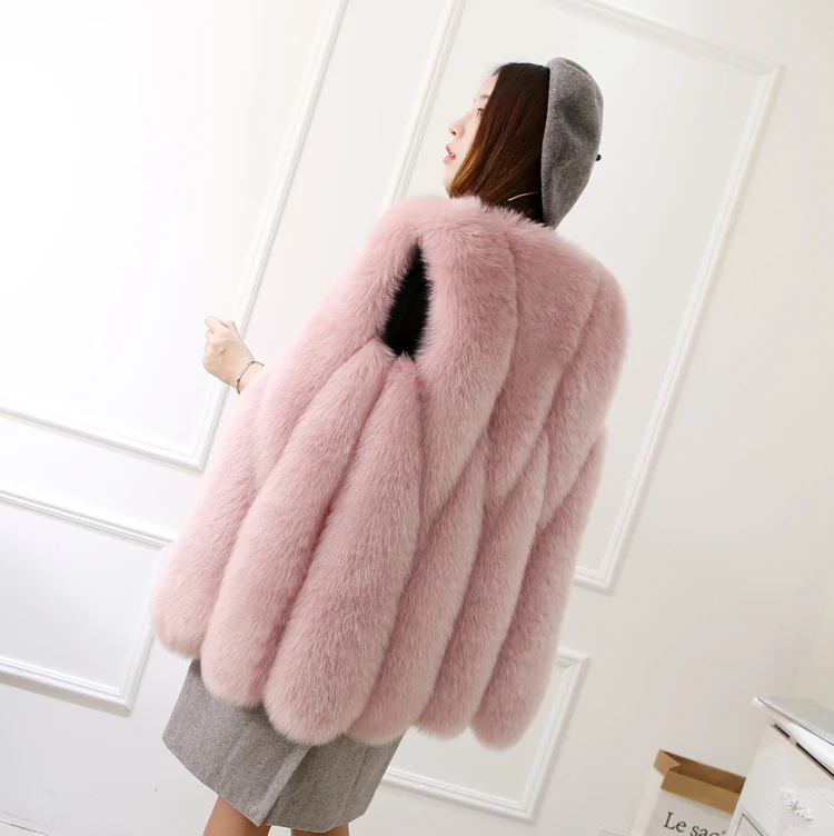 

Fur New 2020 Vest Luxury Faux Fox Warm Women Coat Vests Winter furs Women's Coats Jacket Gilet Veste High quality LX1207 s 's s