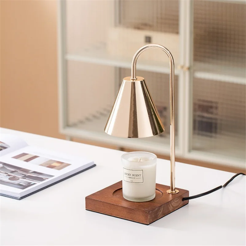 Modern Candle Melting Aroma Dimmer Table Lamp Aromatherapy Fragrance Wax Warmer Small Night Light Wedding House Gift D102