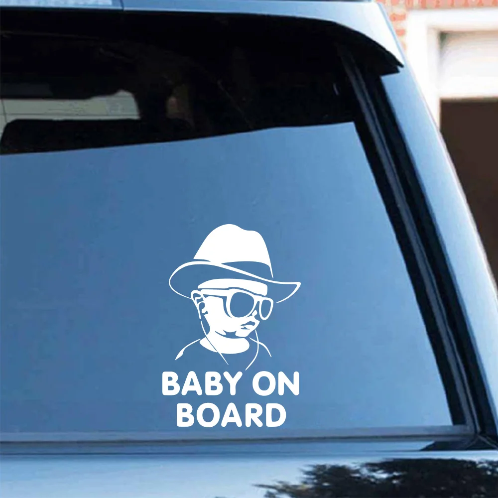 12X17CM Baby on Board Car Sticker Funny Window Vinyl Decals Car Styling Self Adhesive Emblem Car Stickers Car Decoration