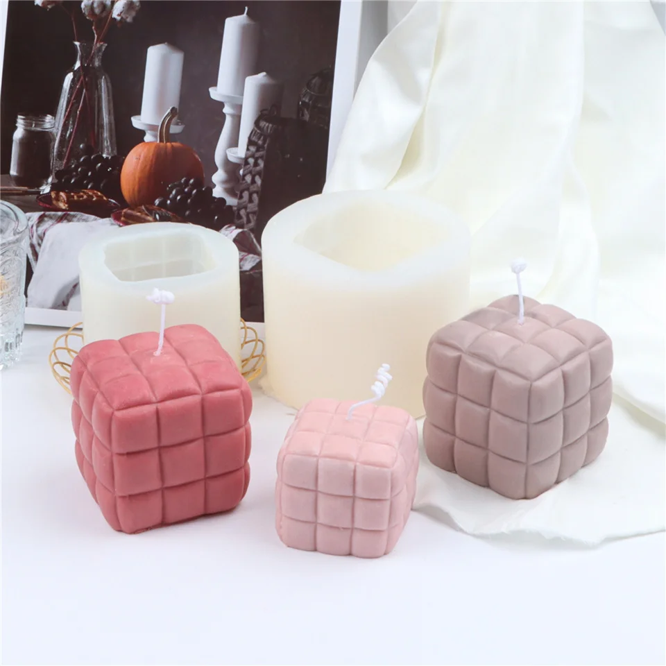 

Simulation Soft Bag Silicone Candle Mold Cuboid Making Wax Plaster Artwork Sofa Modeling Decor Fragrance Sculpture Geometric