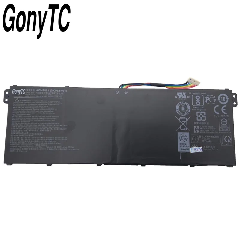 Original AC14B18J Laptop Battery For Acer For Aspire E3-111 E3-112 E3-112M ES1-531 B116 AC14B13j 11.31volts 36wh (3ICP5/57/80