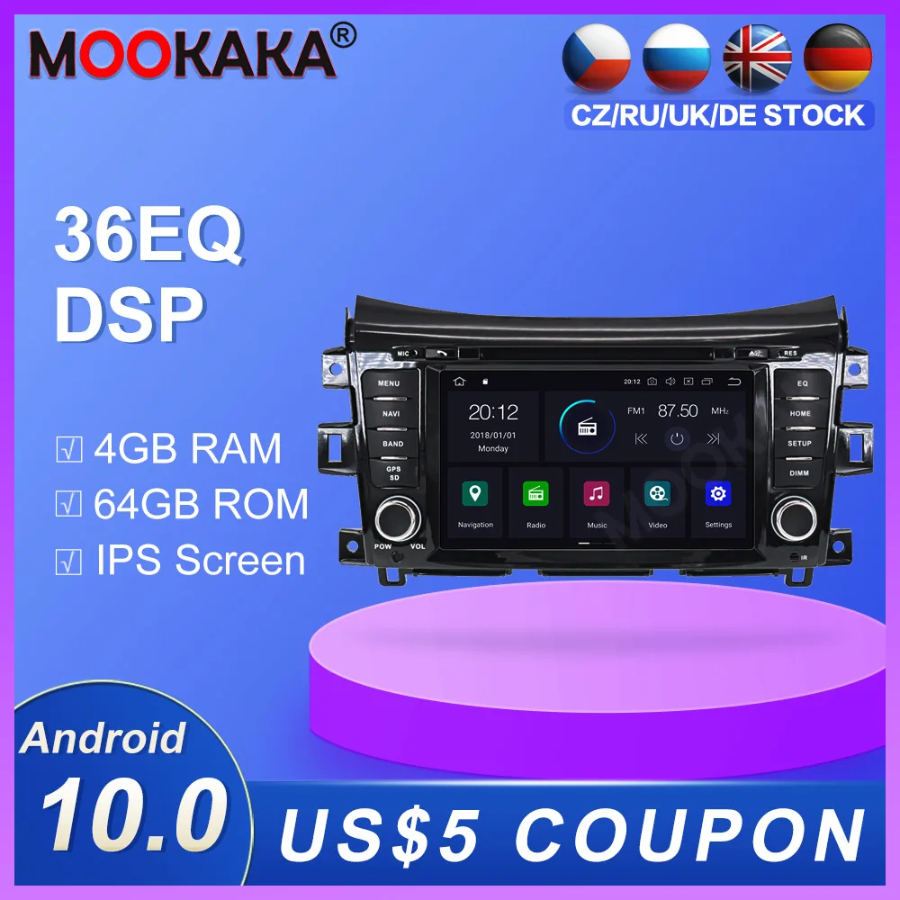 Android 10.0 2+16GB DVD player Radio GPS Navigation for NISSAN NP300 Navara Terra  Multimedia Player Radio stereo player dsp isp