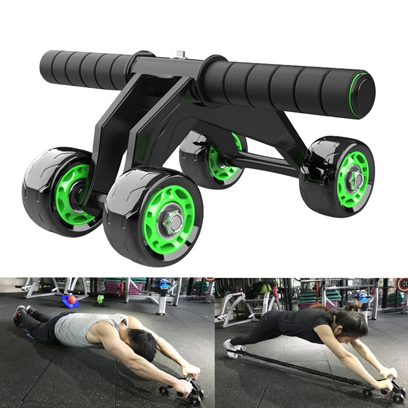 

4 Wheeled Abdominal Wheel Ab Roller Non-slip Arm Waist Exercise Core Workout Muscles Training Body Building Fitness Equipment