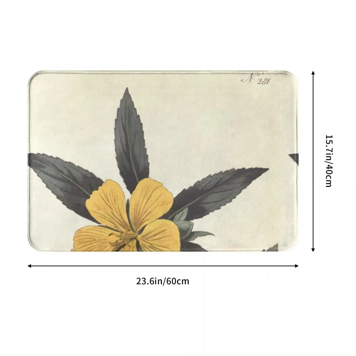 Hand Painted Evening Primrose Doormat Rug carpet Mat Footpad Polyester Non-slip Washable Corridor Kitchen Bedroom balcony toilet