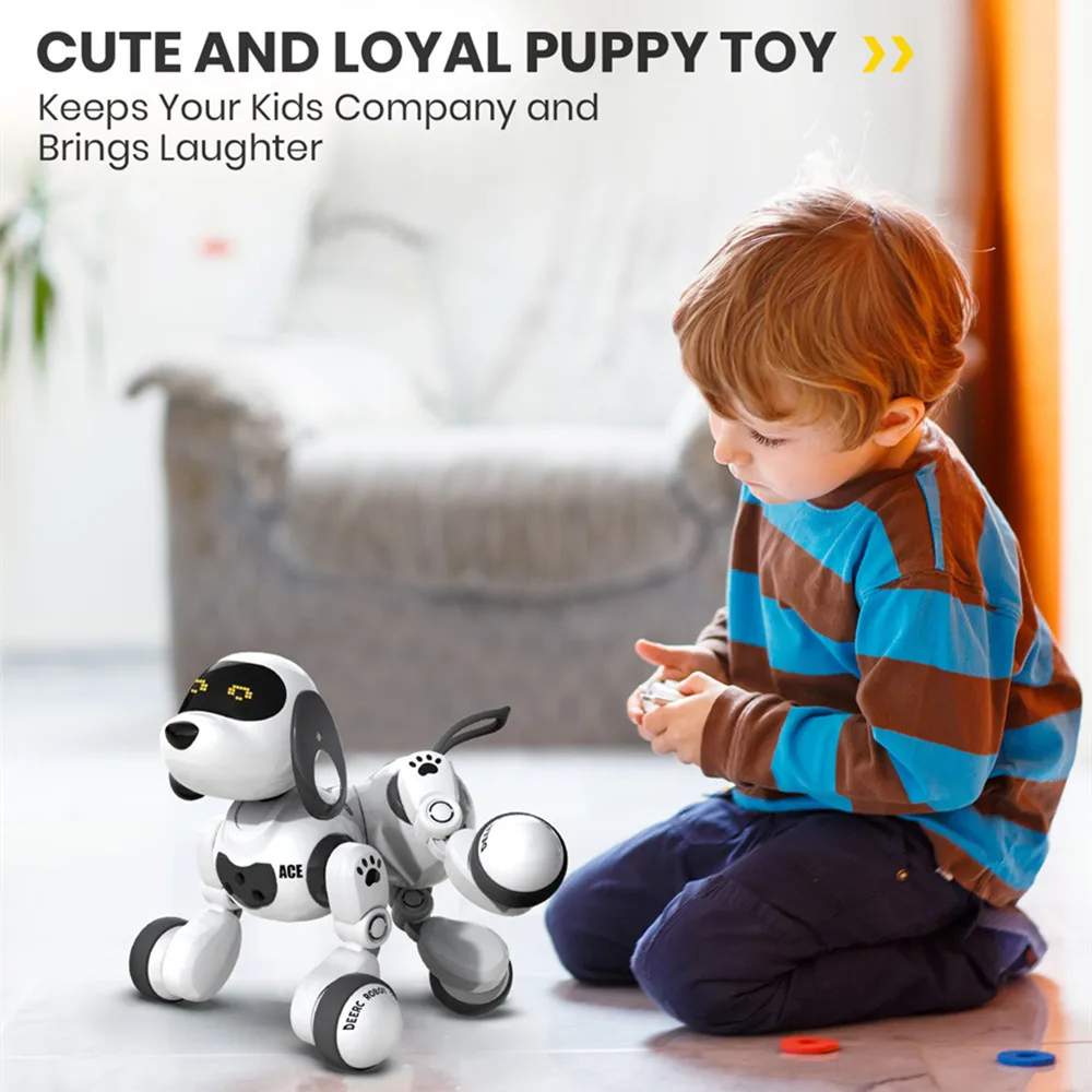 Remote Control Intelligent Robot Dog Toy Talking Walk Interactive Cute Puppy Electronic Pet Animal Model Gift Toys Dogs Children