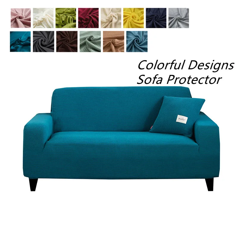 

Sofa Cover full wrap Plain Corner Sofa Covers for Living Room чехол на д Elastic Spandex Couch Cover Stretch 1/2/3/4 Seat Covers