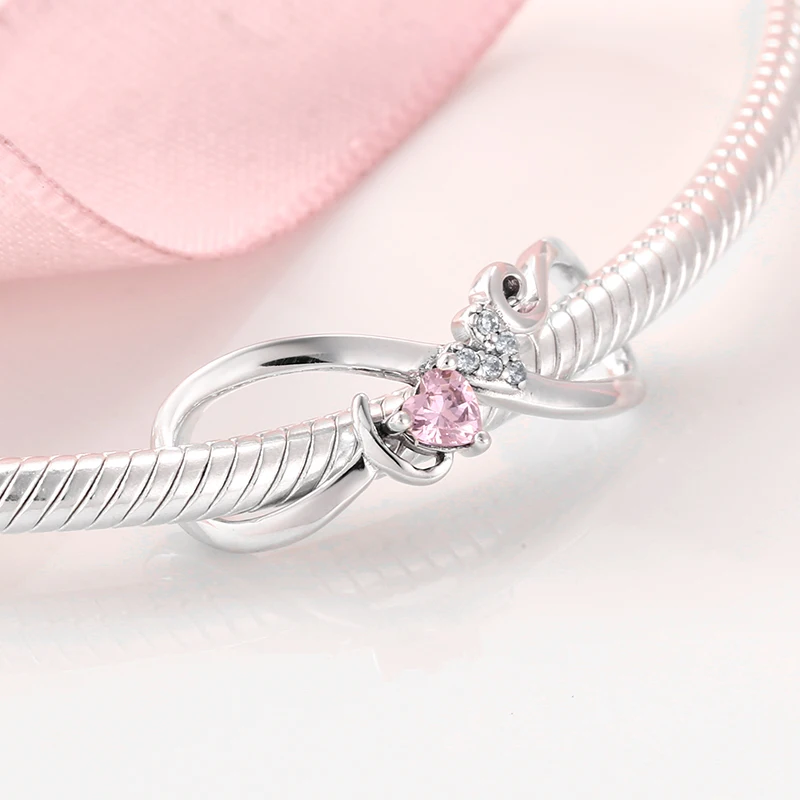 Стерлингового Серебра 925, бесконечная бирка, сердце любви, змея, осьминог, перо, розы, бусины для подвесок, браслет, кулон, браслет «сделай сам»