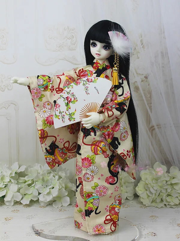 OB11 Blyth 1/6 Figur Puppe 1/4 1/3 Skala BJD Kleidung Zubehör altes Kostüm japanischer Kimono Yukata für BJD/SD YOSD C0369-B