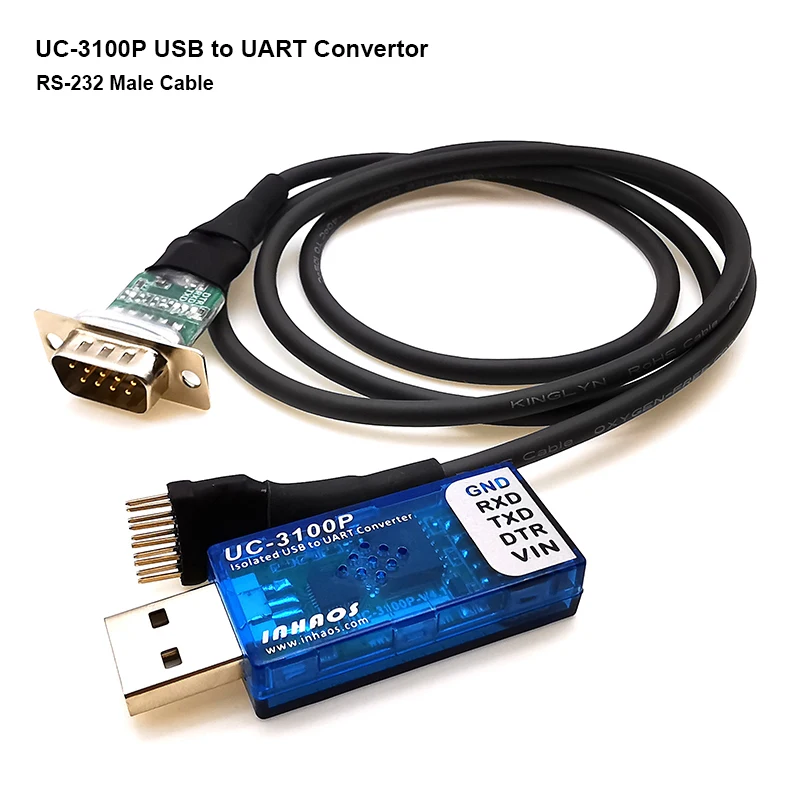 UC 3100P Isolated USB to UART Convertor 1Mbps RS-232 RS-485 RS-422 DB9 For Arduino Android Windows Linux Mac OS 3750V