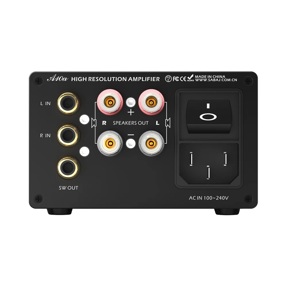 SABAJ A10a Digtal amplificatore di potenza MA12070 regolazione bassi acuti Subwoofer Audio ad alta risoluzione RCA con telecomando