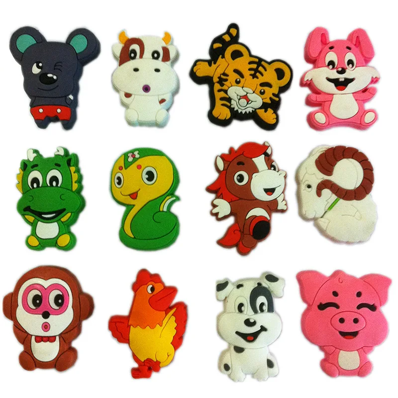 Children cartoon handle soft glue anti-collision contracted wardrobe cabinet drawer 12 zodiac drawer pulls