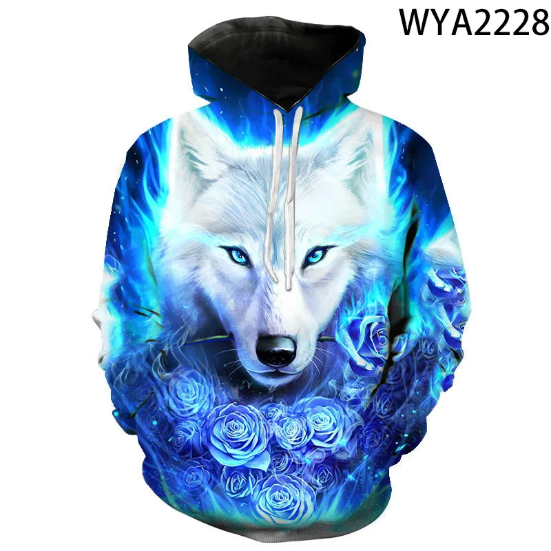 Wolf Hoodies 남자 여자 어린이 3D 프린트 스웨터 소년 소녀 키즈 풀오버 패션 운동복, 동물 스트리트웨어 풀오버 코트