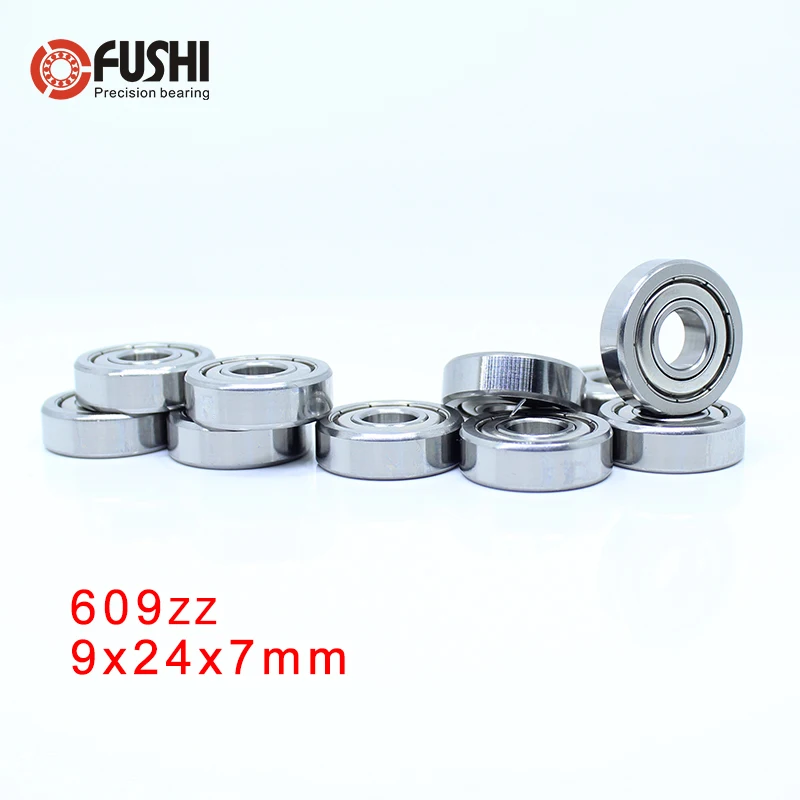 10 قطعة 609ZZ تحمل 9*24*7mm ABEC-5 مصغرة 609 ZZ الكرات 609 609 2Z تحمل 9 24 7 #6