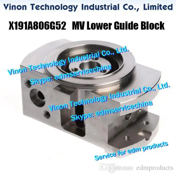 X191A806G52 Lower Guide Block Set (SUS) for Mitsubishi DWC-MV1200,MV2400 machine. Dies Guide Block X191-A806-G52 edm Lower guide