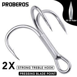 50pcs/lot Saltwater Fishing Hooks Treble Hooks 2#-4#-6#-8#-10#-12#-14# High-Carbon Steel Fishhooks High Strength Hooks