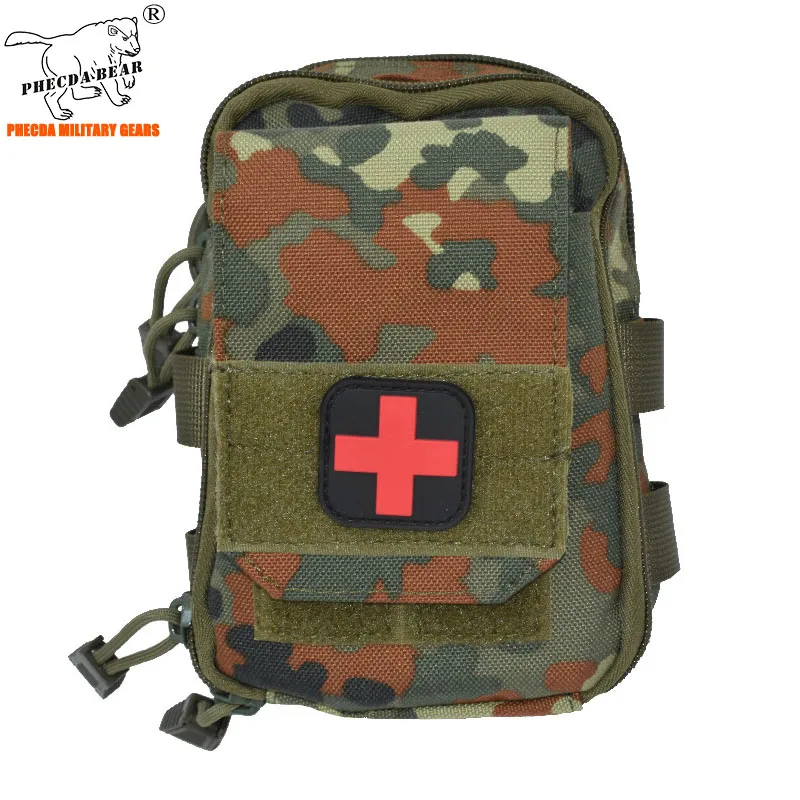 flecktarn 1000D nylon tactical MOLLE bag multi-function medical bag outdoor tourniquet pouch outdoor smartphone bag sling