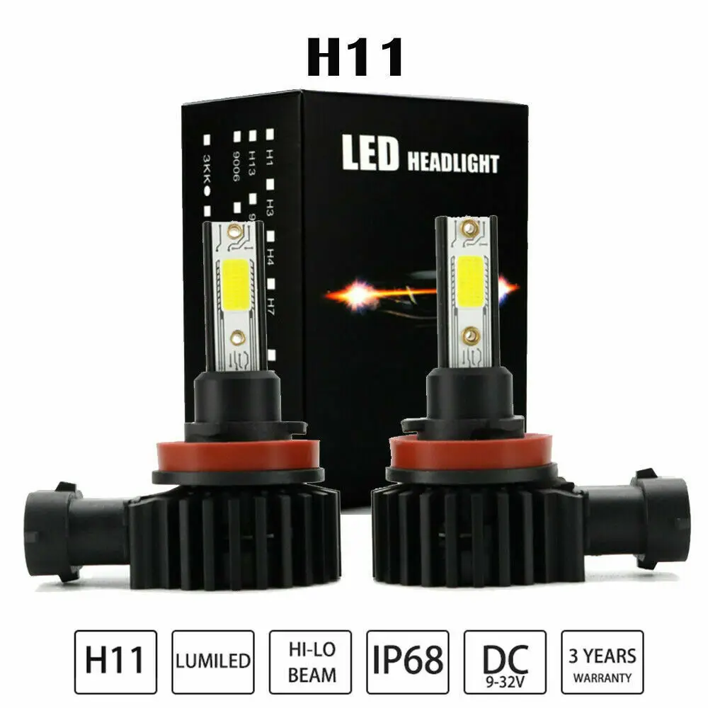 2 PCS D11 80W 15000LM 6000K H4 LED H1 H3 LED Mobil Lampu H7 H11 9005 9006 9012 HB3 HB4 H8 LED lampu Kabut Led Bohlam