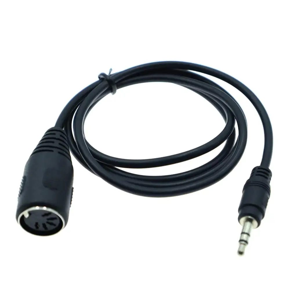 DIN to 3.5mm Cable, 50CM 5 Pin DIN Female to 3.5MM male SmartPhone AUX Headphone Stereo Jack Adapter Input Cable 100cm