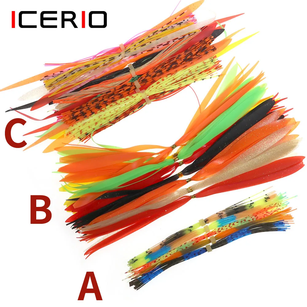 

80/100 Bundles Mix Color Silicone Skirts Streamer Spinnerbait Buzzbait Rubber Jig Lures Squid Skirts Fly Fishing Tying Material