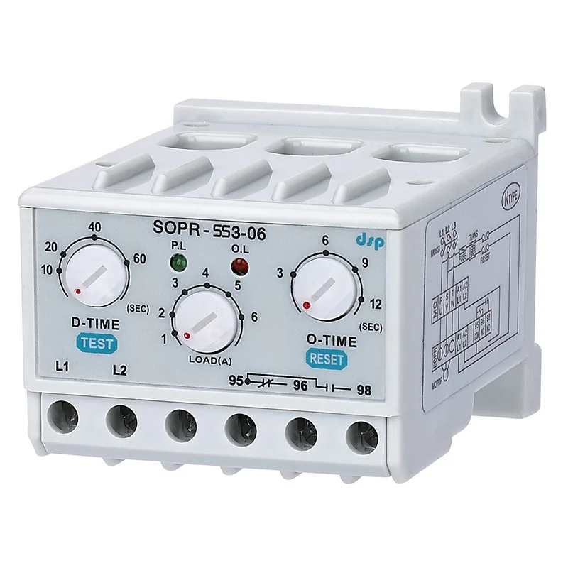 Samwha-Dsp SOPR-SS3-220 Electronic Overload Relay Motor Protector Thermal Overload Relay (Un:90-260VAC)