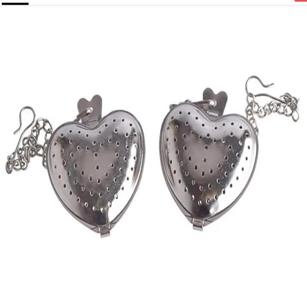 

Fashion Stainless Steel Silver Heart Tea Spice Strainer Ball Infuser Filter Herb Steeper Tea Infuser