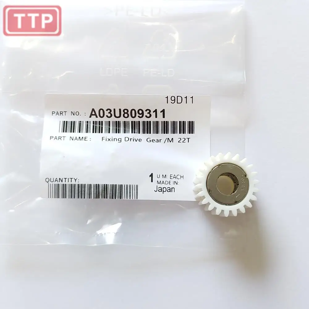 3PC Original A03U809311 A03U809300 22T Fuser Drive Gear for Konica Minolta bizhub Pro C5500 C5501 C6000 C6500 C6501 PRESS C7000