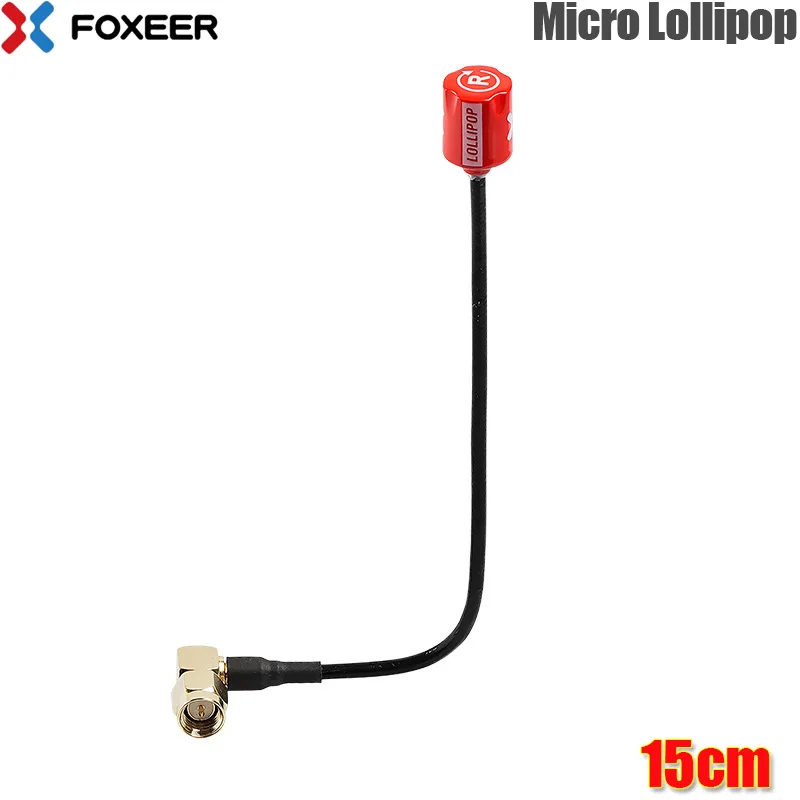 Foxeer Micro Lollipop 5.7G ricevitore di trasmissione di immagini occhiali Video segnale Antenna estesa versione lunga ago interno SMA