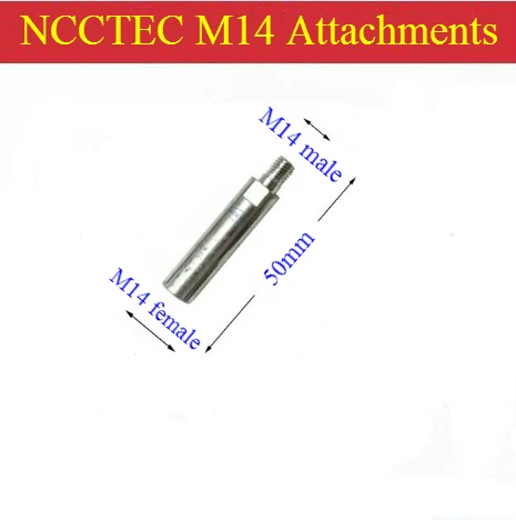 

50mm length Extension connection rod shaft to connect with angle grinder and diamond tools |2'' M14-female M14-male attachments