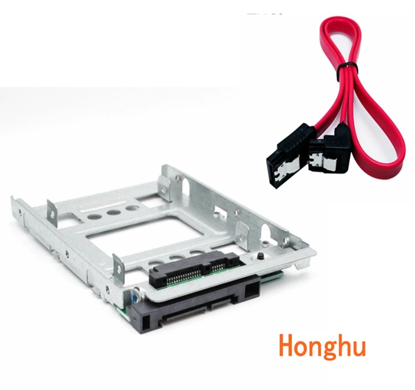 

654540-001 2.5" to 3.5" SATA SSD HDD Adapter tray MicroServer with SATA cabel for 651314-001 x7k8w 774026-001 PC CASE