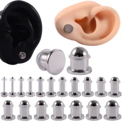 2pcs Surgical Steel Mirror Surface Cylinder Plugs Ear Gauges Expander Ear Tunnel Earring Double Flared Body Ear Piercing Jewelry