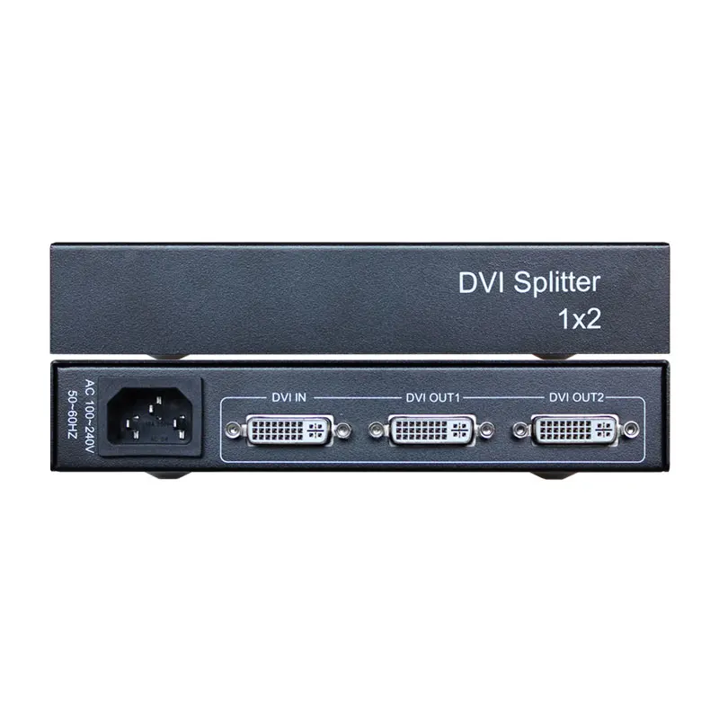 AMS-D1S2 1x2 Port DVI Splitter 1 in 2 Out 2 in 4 Out Split 1 Video Signal to 2 or 4 Displays for LCD DVD Player