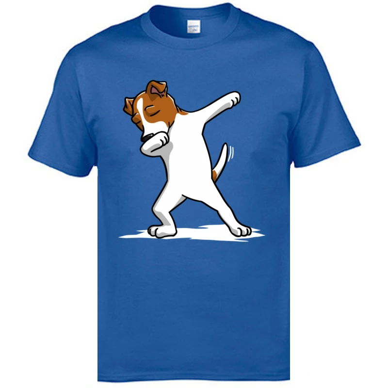 Dabbing Jack Russell Terrier Dog Hip Hop Funny Tee Shirt Plus Size Camisetas Good Quality Short Sleeve Brand Tops T Shirt Male