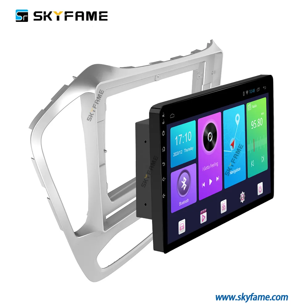 مهايئ إطار سيارة من skyfamلمحول صندوق Canubs لـ MG GT 2014-2016 طقم لوحة تركيب راديو أندرويد