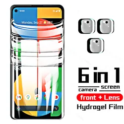 Front Hydrogel Film for Google Pixel 5A 4A 5 5G Screen Protector for Google Pixel5 Pixel4 A Back Camera Lens Protective Glass