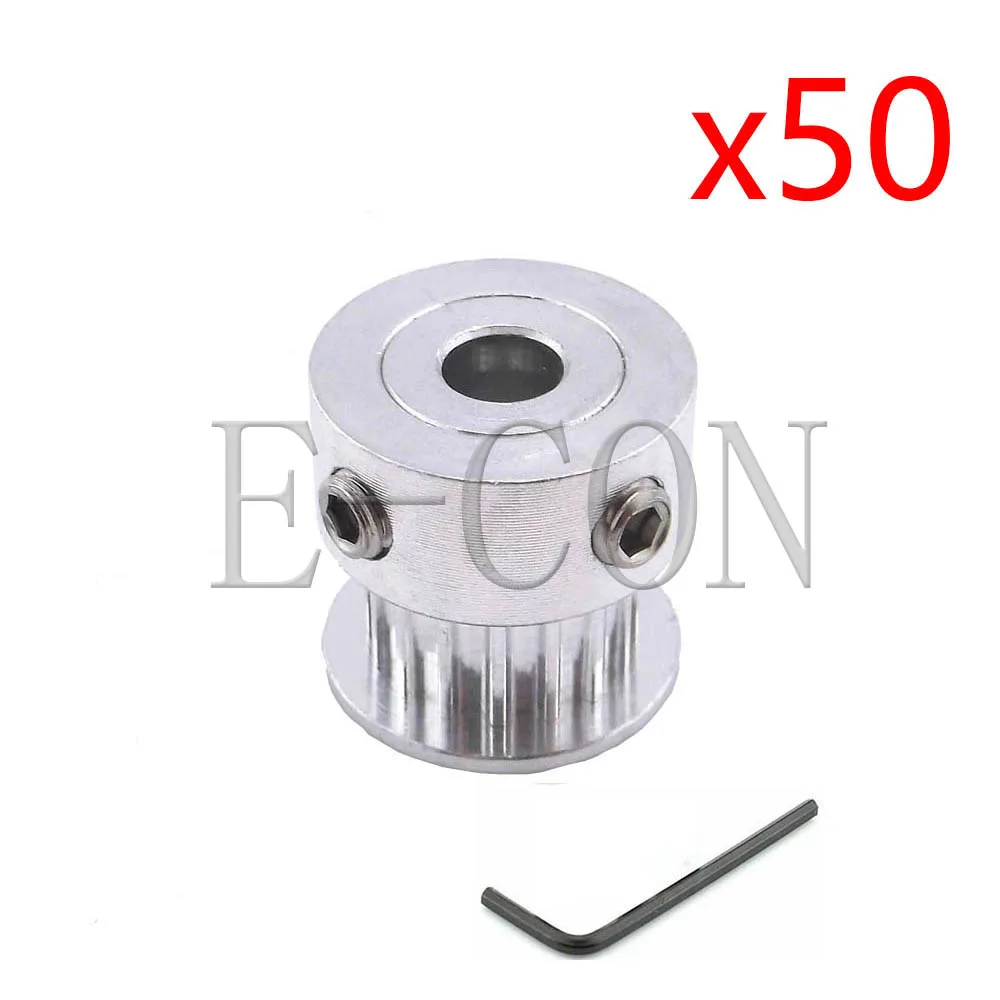 

50 pcs GT2 Timing Pulley Alumium 16 Teeth Bore 6mm Teeth width 7mm for Width 6mm GT2 Timing Belt and 3D Printer Stepper Motor