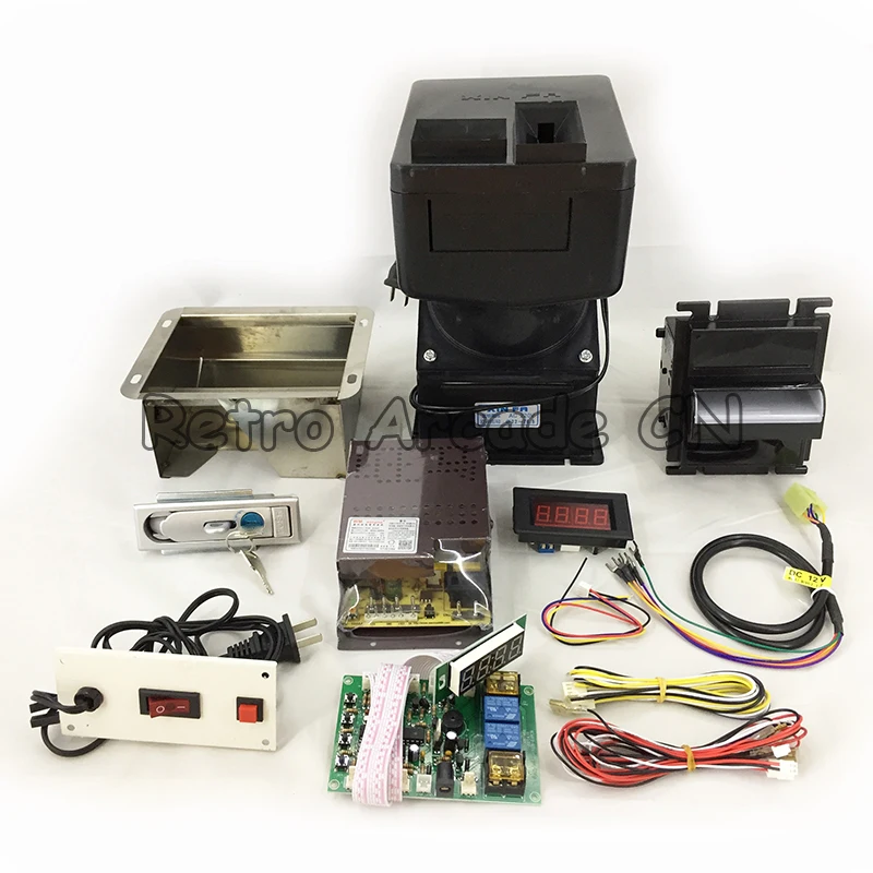 

spare parts diy kit JY 142 timer board coin-operated kiosk vending machine assembly coin hopper bill acceptor power supply etc.