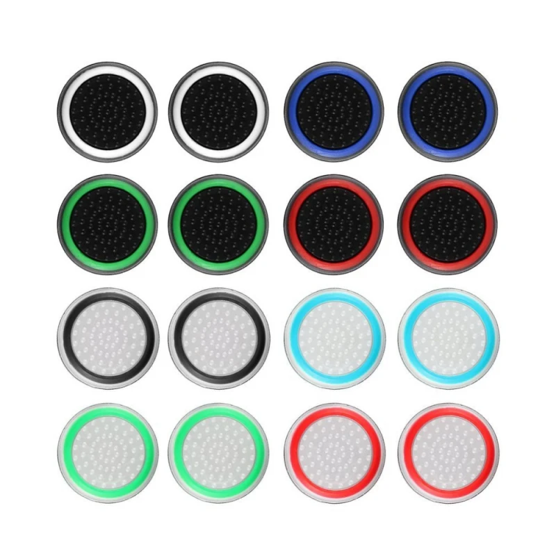 10PCS Double Rocker Enhanced Raised Silicone Rubber Analog Stick Thumb Grips Joystick Cover Caps For Playstation 4 X Box One