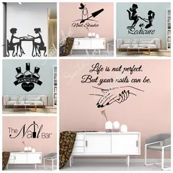 Free shipping Nail Salon Art Sticker Waterproof Wall Stickers For Baby's Rooms Decoration Accessories